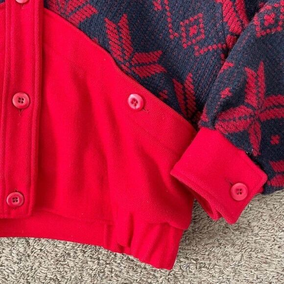 Woolrich pure wool M red button jacket - Picture 2 of 6